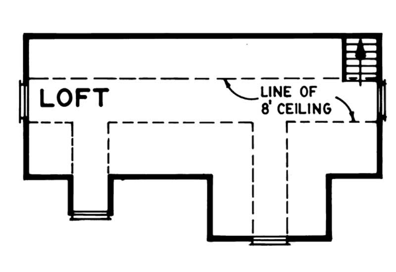 Floor Plan Second Story of Garage Plan #167-1419