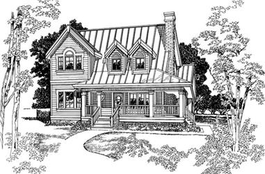 3-Bedroom, 1583 Sq Ft Country Home Plan - 167-1432 - Main Exterior