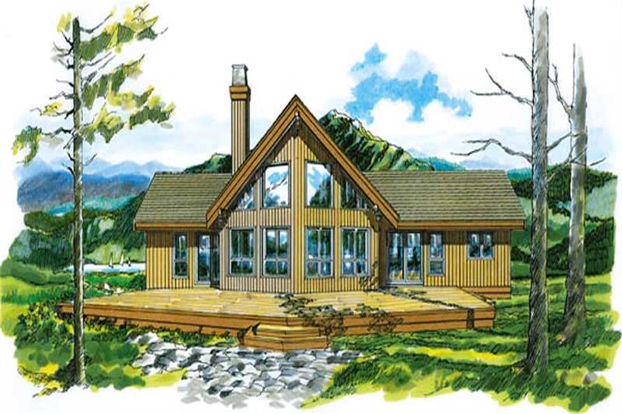 Log Houseplans front elevation.