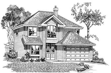3-Bedroom, 1372 Sq Ft Contemporary House Plan - 167-1437 - Front Exterior