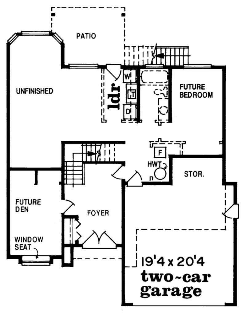Floor Plan First Story of Contemporary Plan #167-1437