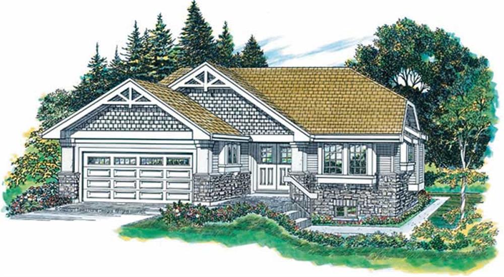 Ranch home (ThePlanCollection: Plan #167-1438)
