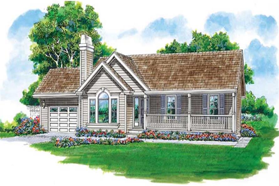 3-Bedroom, 1428 Sq Ft Country House Plan - 167-1440 - Front Exterior