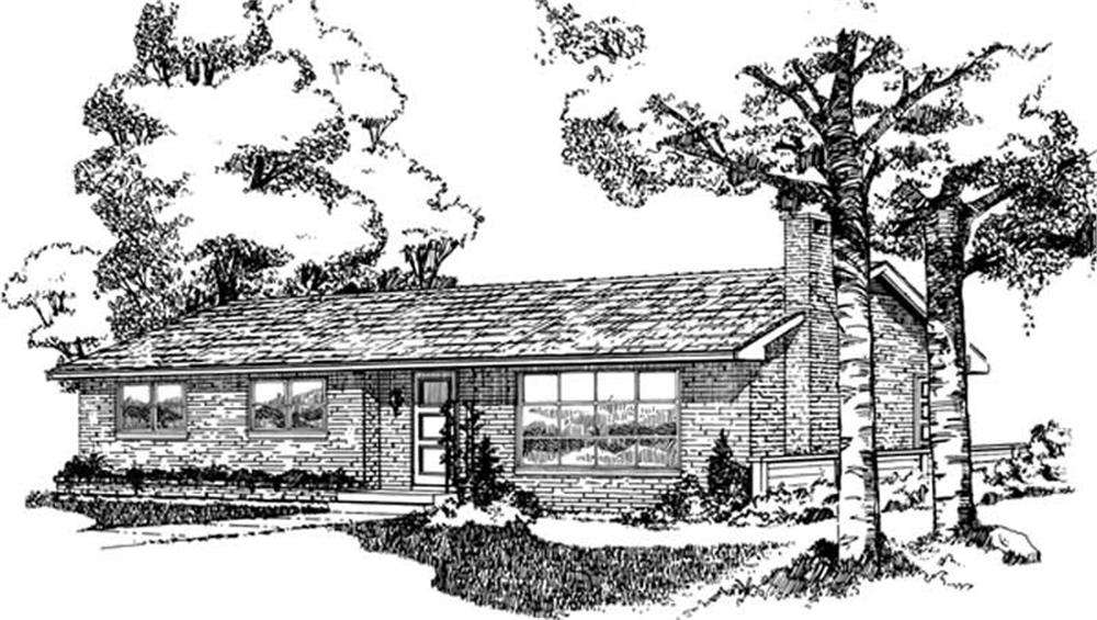 Ranch home (ThePlanCollection: Plan #167-1441)