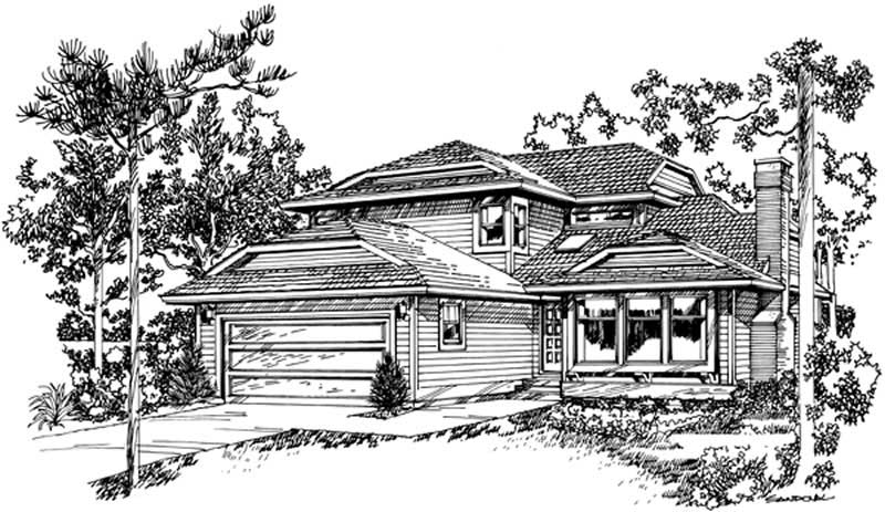 Contemporary home (ThePlanCollection: Plan #167-1453)