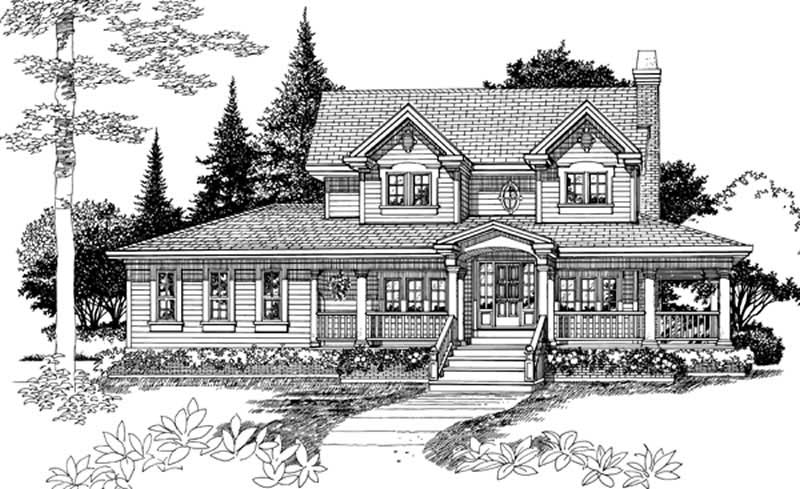 Front View of this 4-Bedroom, 2462 Sq Ft Plan - 167-1460