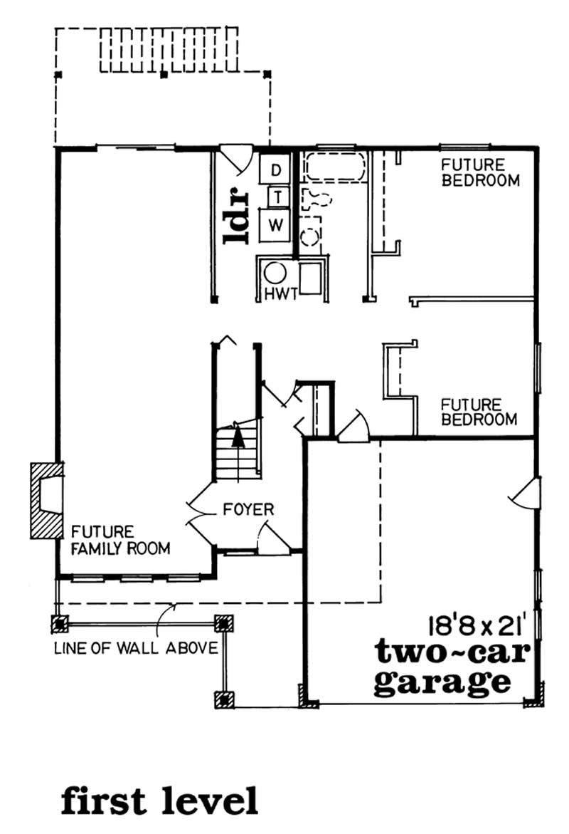 Floor Plan First Story of Contemporary Plan #167-1479