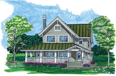 3-Bedroom, 1568 Sq Ft Farmhouse House Plan - 167-1484 - Front Exterior