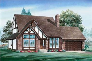 4-Bedroom, 2206 Sq Ft Country House Plan - 167-1485 - Front Exterior