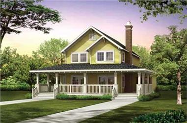 3-Bedroom, 1479 Sq Ft Farmhouse House Plan - 167-1486 - Front Exterior