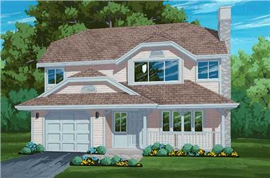 3-Bedroom, 1222 Sq Ft Country House Plan - 167-1496 - Front Exterior