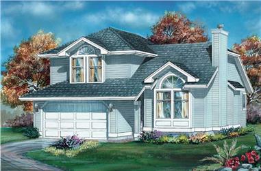 3-Bedroom, 1710 Sq Ft Small House Plans - 167-1507 - Front Exterior