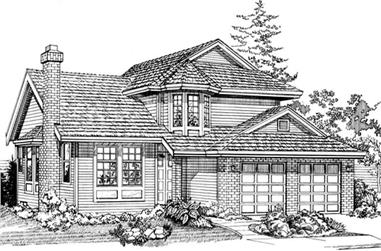 3-Bedroom, 2040 Sq Ft Traditional House Plan - 167-1513 - Front Exterior