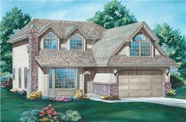 3-Bedroom, 2034 Sq Ft Country House Plan - 167-1514 - Front Exterior