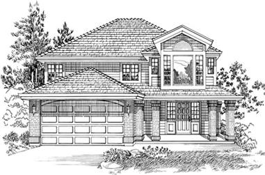 3-Bedroom, 1522 Sq Ft Country House Plan - 167-1536 - Front Exterior