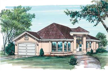 3-Bedroom, 1635 Sq Ft Contemporary House Plan - 167-1540 - Front Exterior
