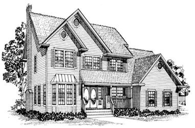 3-Bedroom, 2136 Sq Ft Country Home Plan - 167-1543 - Main Exterior