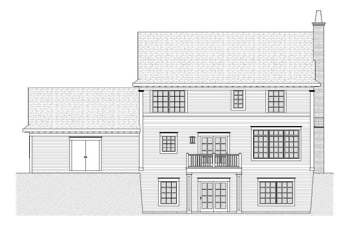 Home Plan Rear Elevation of this 3-Bedroom,2294 Sq Ft Plan -168-1004