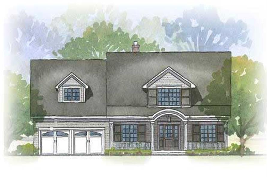 This is a great colored elevation of these cape cod houseplans.