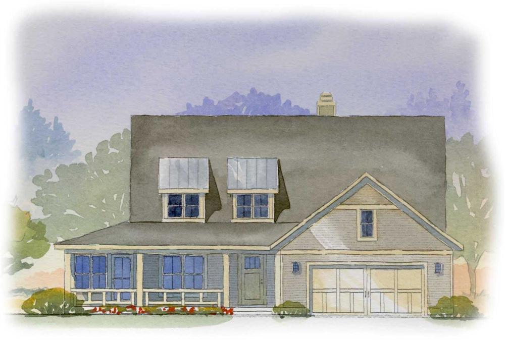 This is a colored rendering of these country houseplans.
