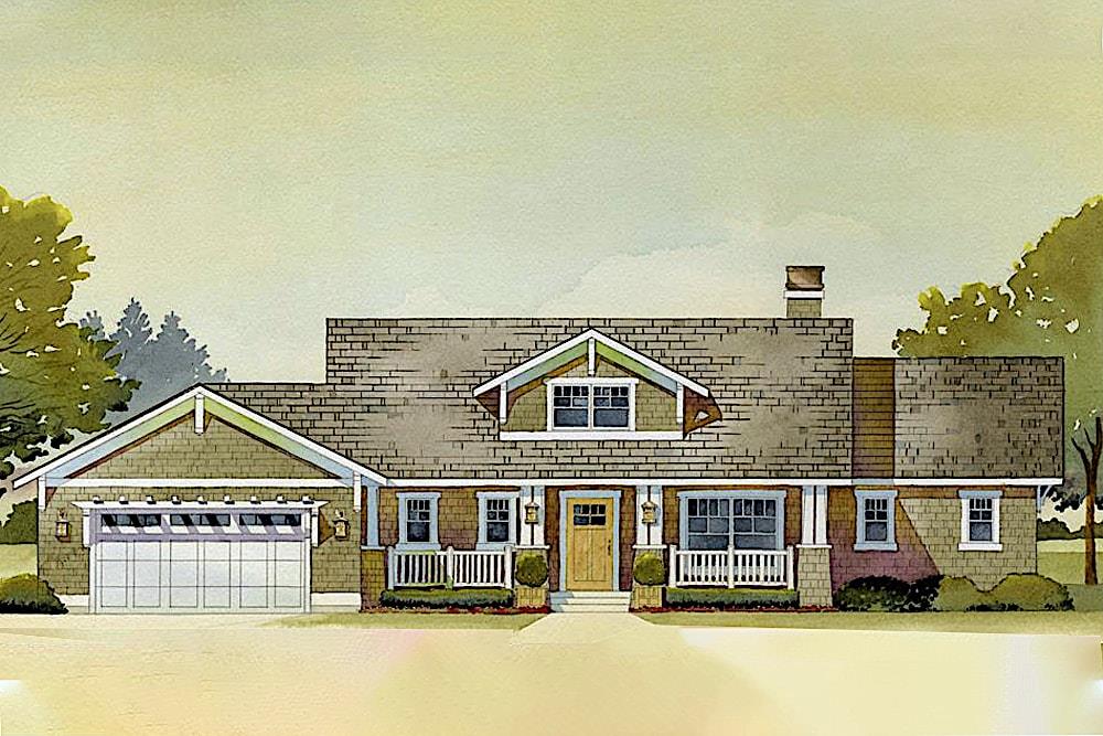 Country home plan (ThePlanCollection: House Plan #168-1031)