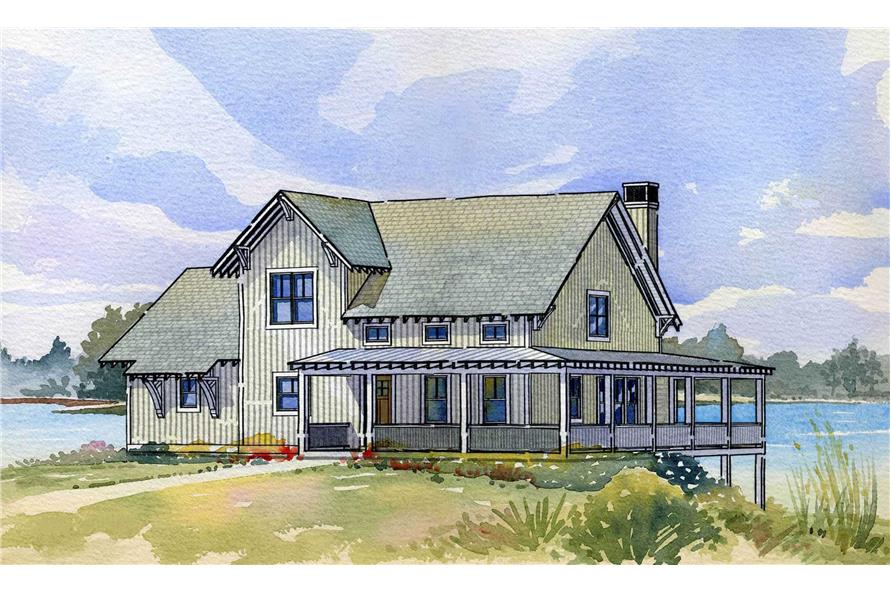Front View of this 4-Bedroom,2798 Sq Ft Plan -168-1044