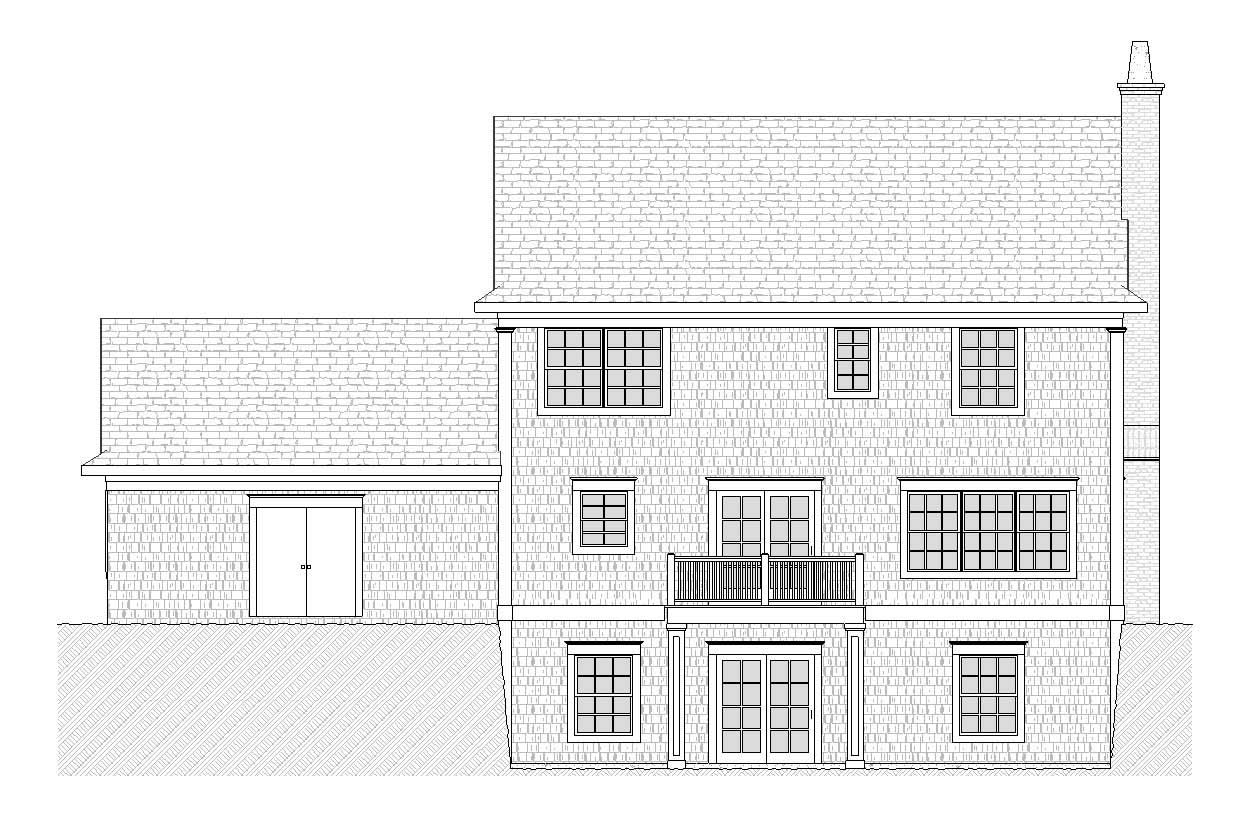 Home Plan Rear Elevation of this 3-Bedroom,2294 Sq Ft Plan -168-1056