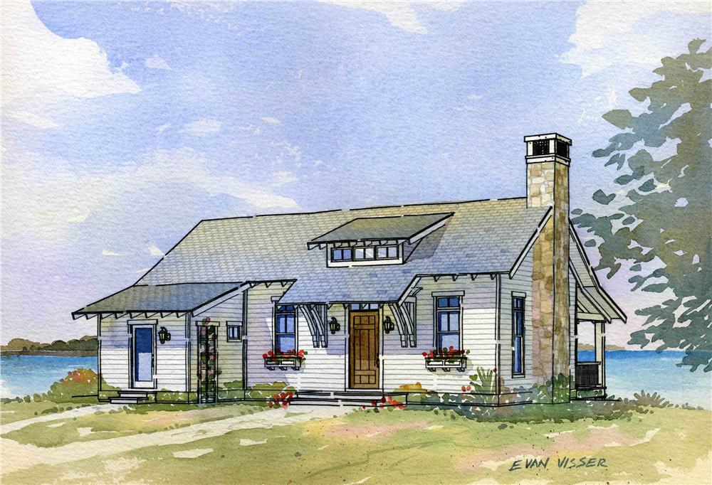 This is a colored rendering of these country homeplans.