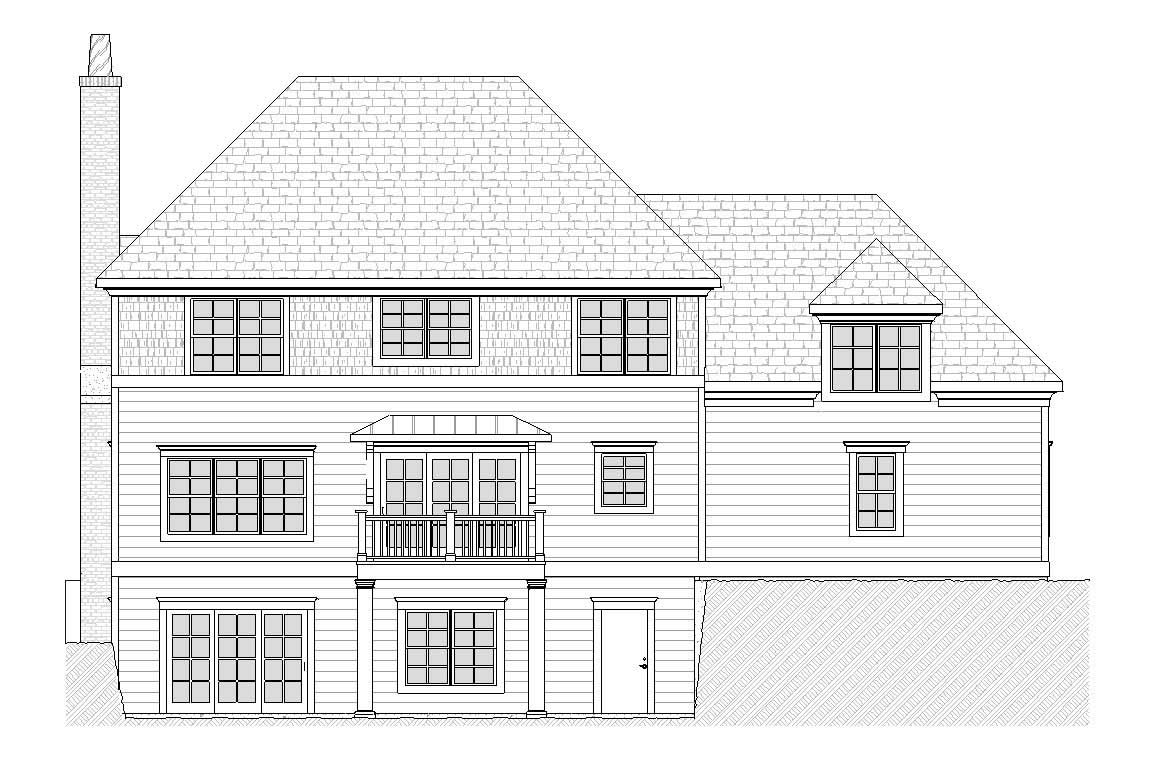 Home Plan Rear Elevation of this 3-Bedroom,2122 Sq Ft Plan -168-1070