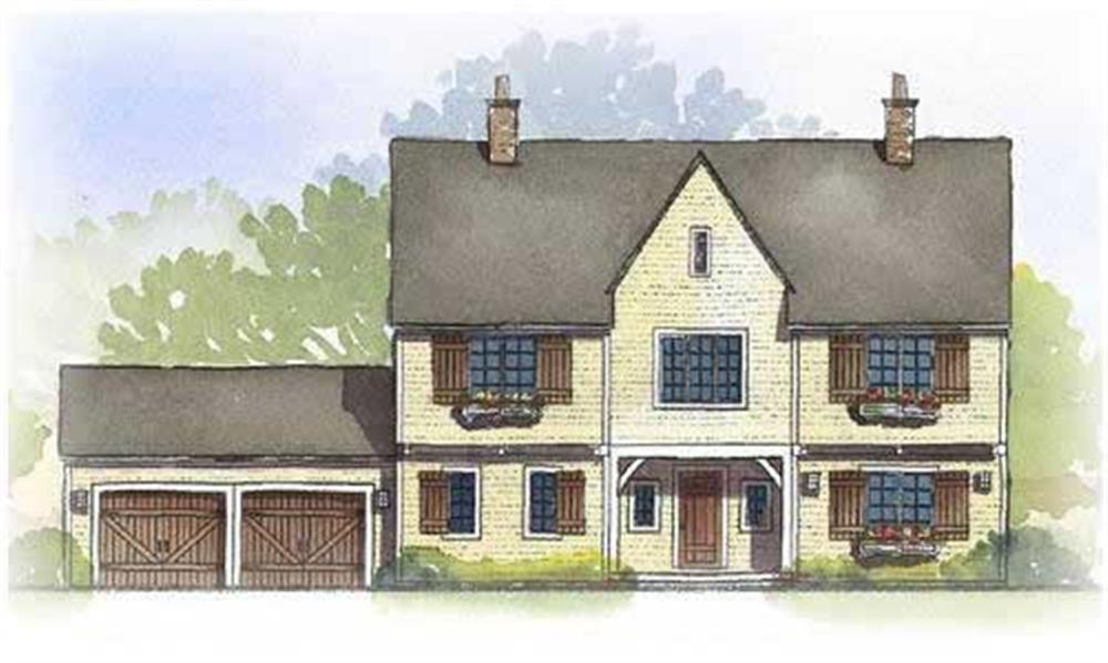 This image shows the Traditional Style of these Country Homeplans.