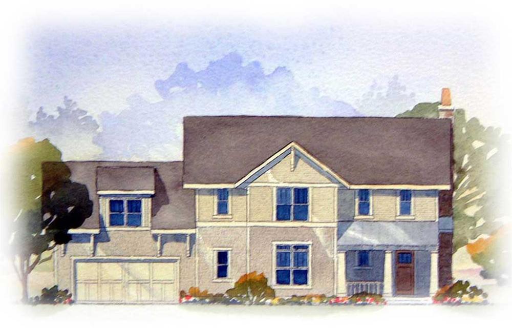 This is an artist's rendering of these Craftsman Homeplans.