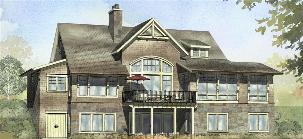 Front elevation of Traditional home (ThePlanCollection: House Plan #168-1105)