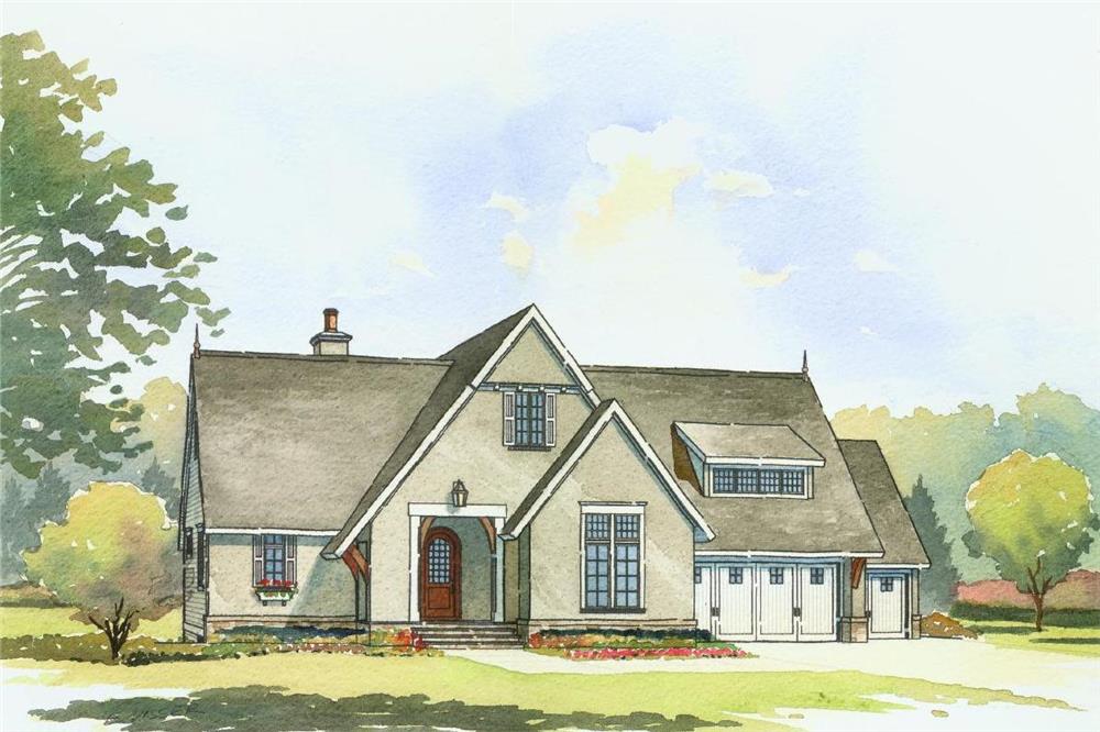 Front elevation of Traditional home (ThePlanCollection: House Plan #168-1107)