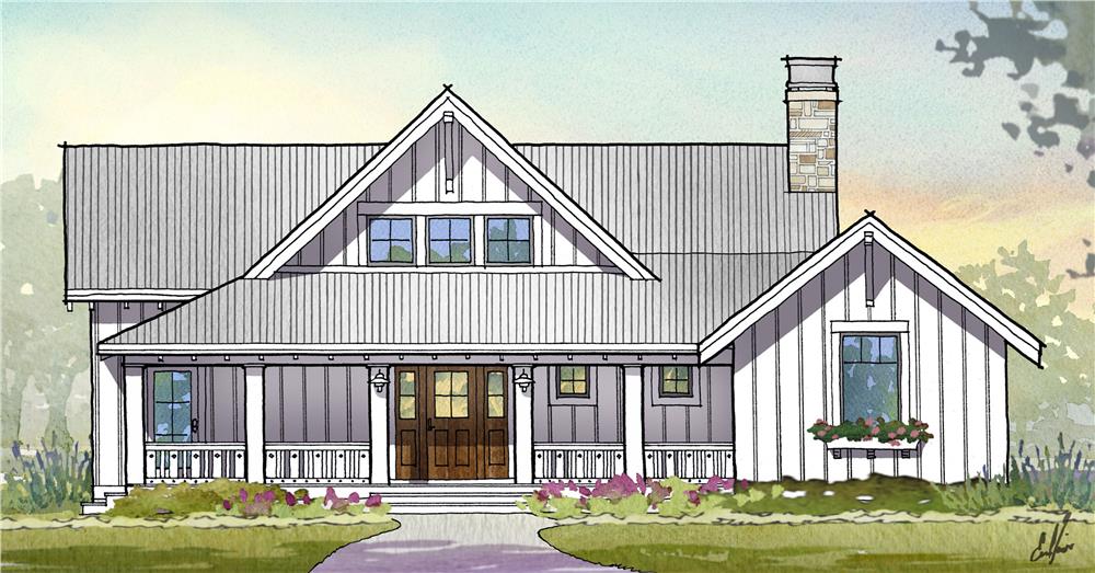 Front elevation of Traditional home (ThePlanCollection: House Plan #168-1110)