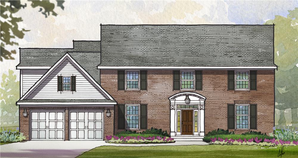 Front elevation of Traditional home (ThePlanCollection: House Plan #168-1115)