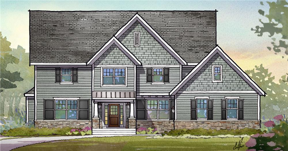 Front elevation of Traditional home (ThePlanCollection: House Plan #168-1116)