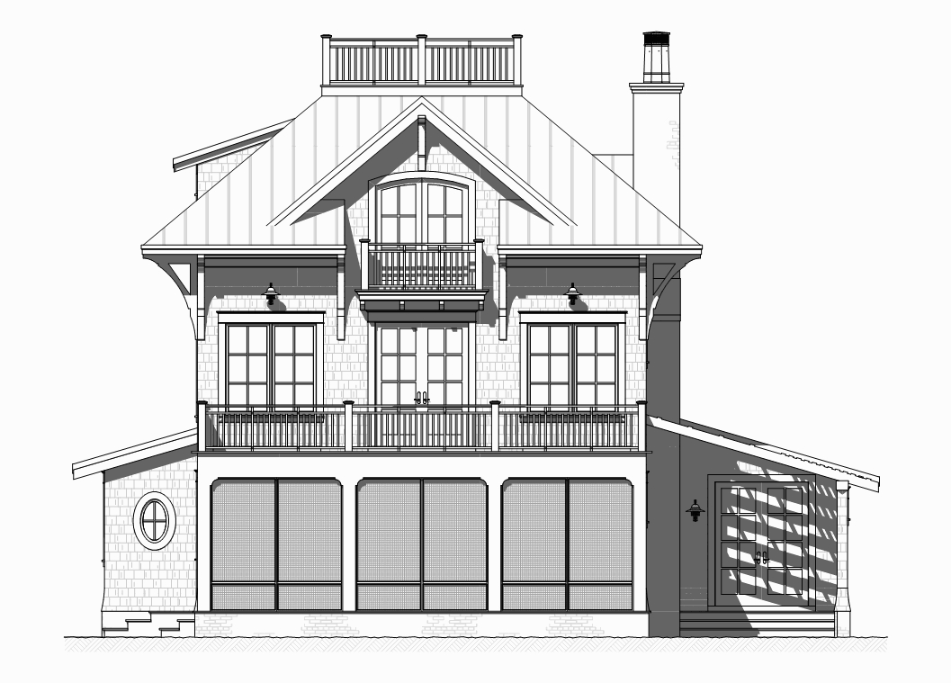 Home Plan Front Elevation of this 4-Bedroom,3470 Sq Ft Plan -168-1120