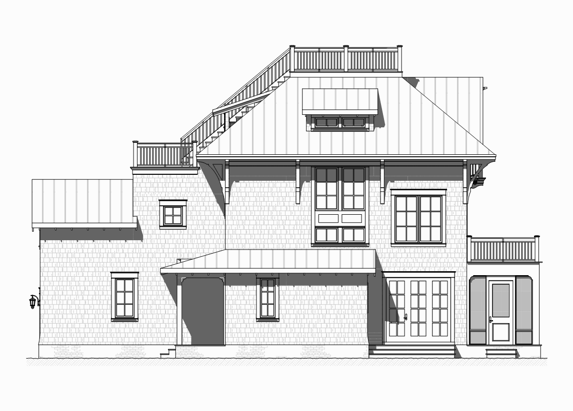 Home Plan Left Elevation of this 4-Bedroom,3470 Sq Ft Plan -168-1120