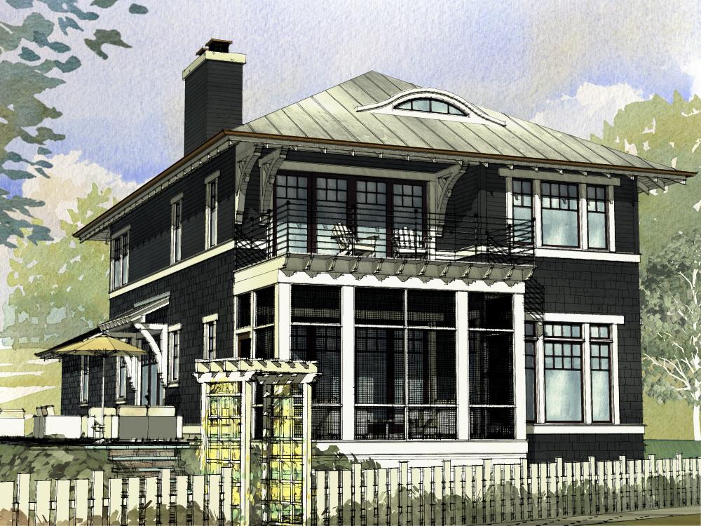 Front elevation of Cottage home (ThePlanCollection: House Plan #168-1126)