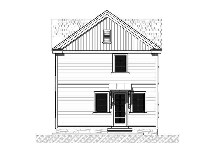 Home Plan Rear Elevation of this 3-Bedroom,2063 Sq Ft Plan -168-1134