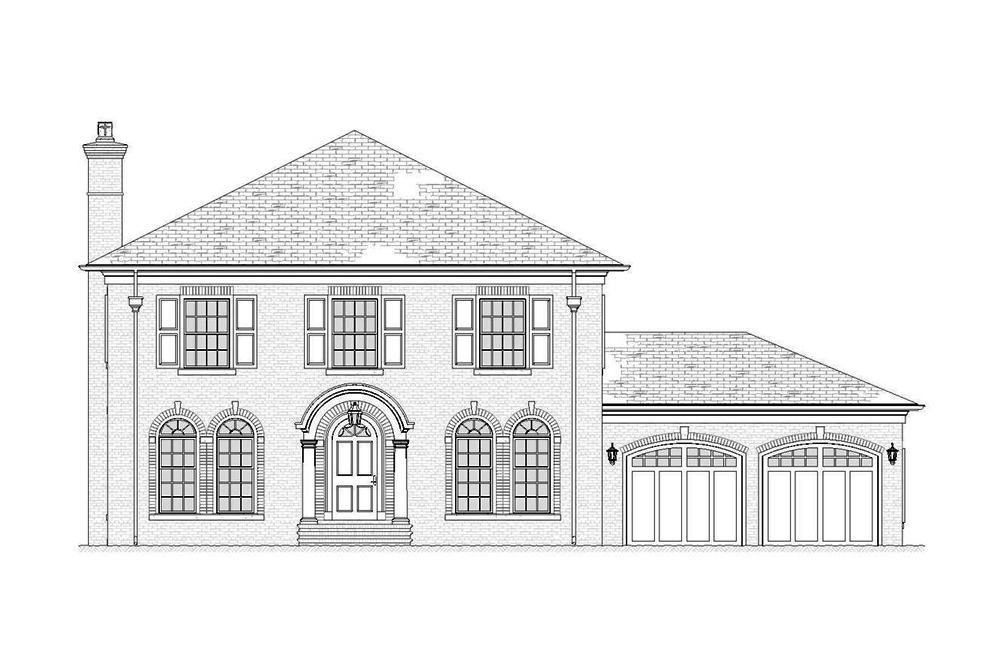 Home Plan Front Elevation of this 4-Bedroom,3221 Sq Ft Plan -168-1138