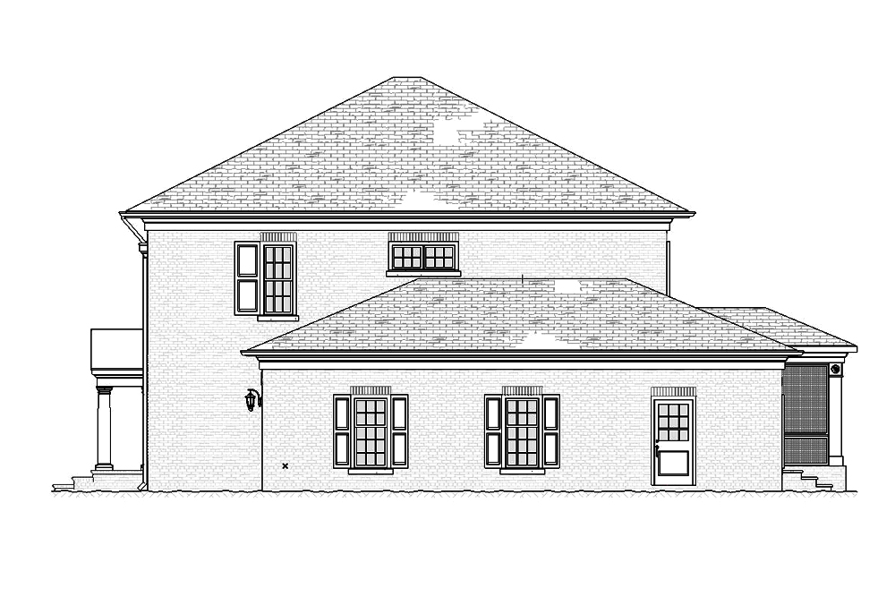 Home Plan Right Elevation of this 4-Bedroom,3221 Sq Ft Plan -168-1138
