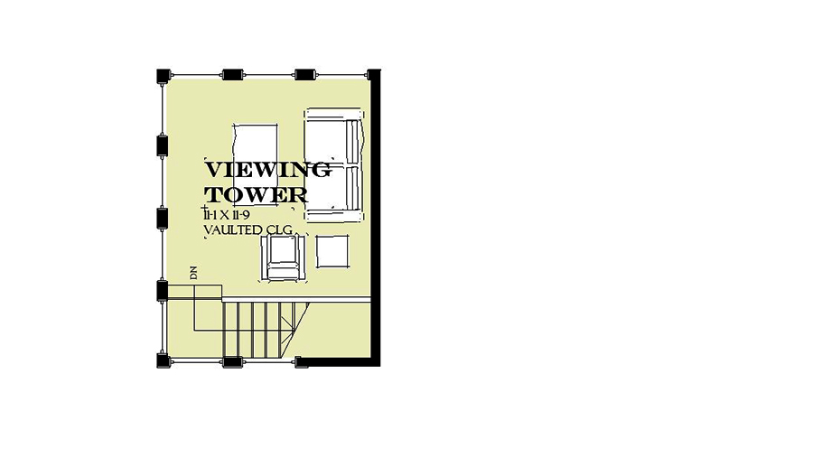 Floor Plan Third Story of Traditional Plan #168-1139
