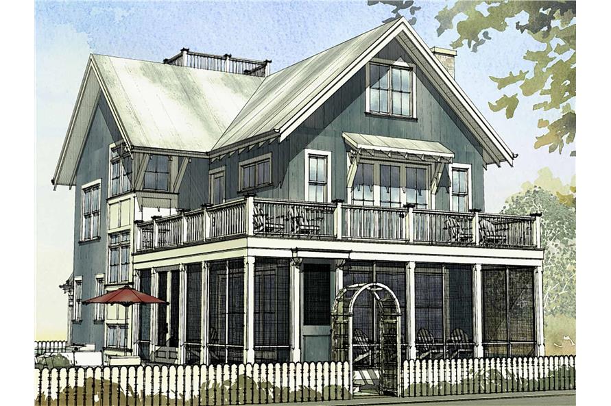 Front View of this 4-Bedroom,3479 Sq Ft Plan -168-1143