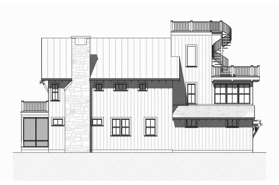 168-1143: Home Plan Right Elevation