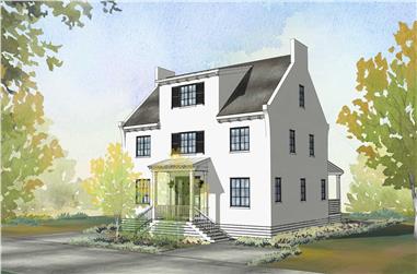 7-Bedroom, 3768 Sq Ft Transitional Home Plan - 168-1144 - Main Exterior