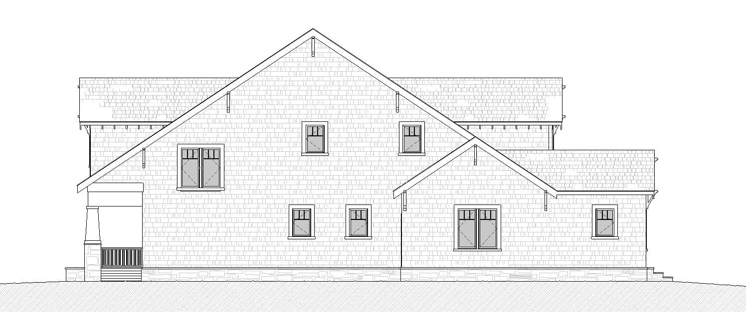 Home Plan Right Elevation of this 4-Bedroom,4026 Sq Ft Plan -168-1145