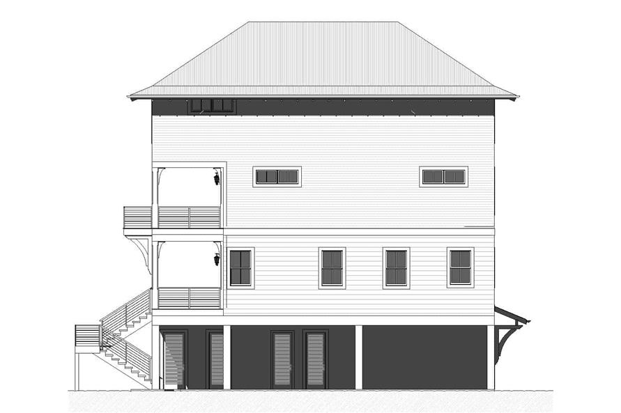 Home Plan Right Elevation of this 5-Bedroom,3413 Sq Ft Plan -168-1152