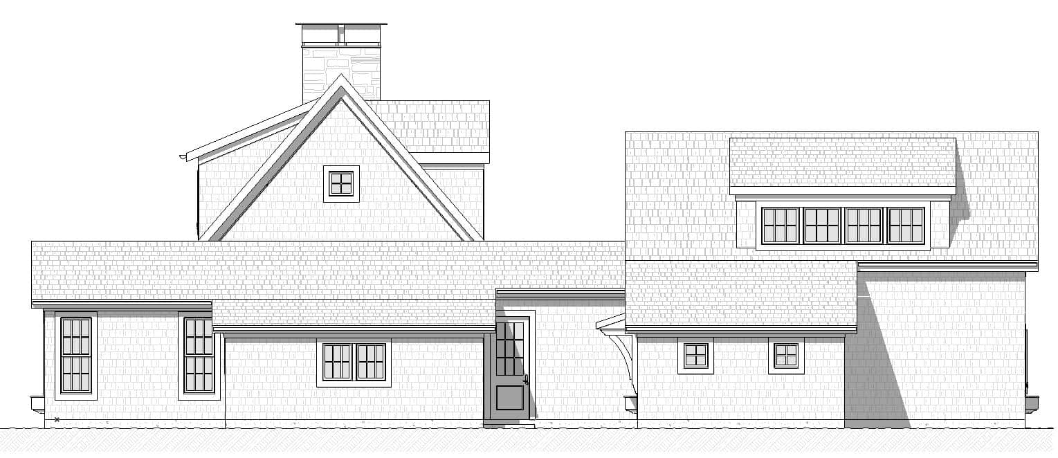 Home Plan Left Elevation of this 3-Bedroom,2431 Sq Ft Plan -168-1158
