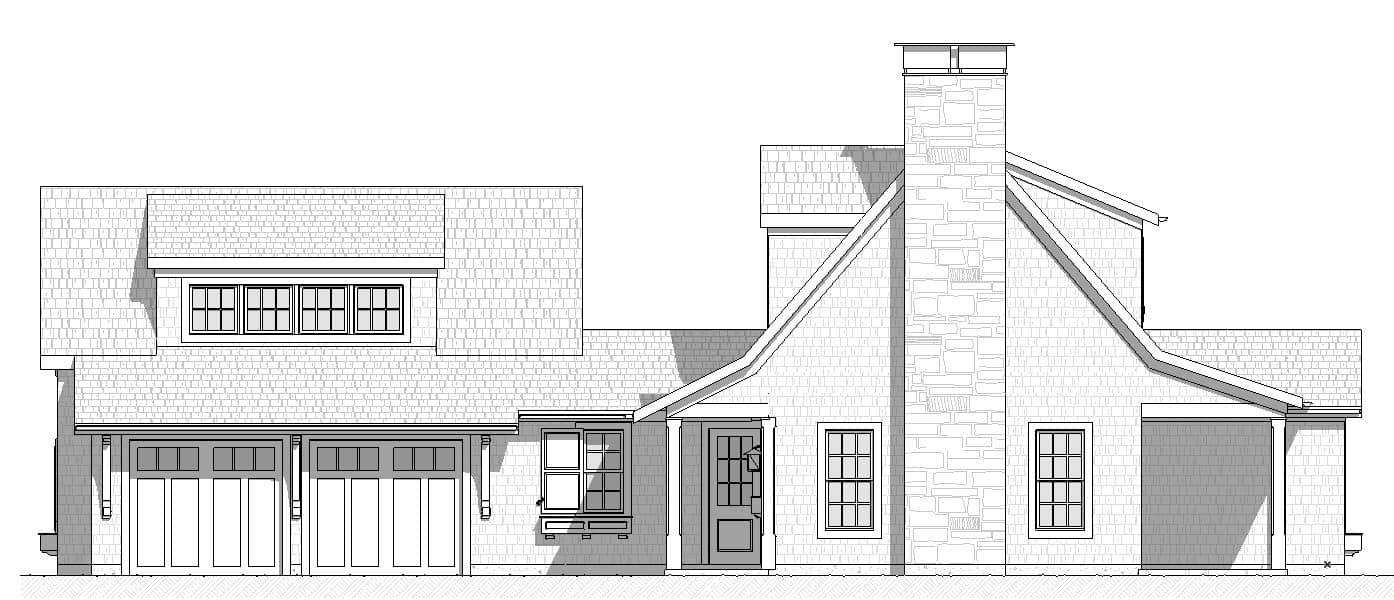 Home Plan Right Elevation of this 3-Bedroom,2431 Sq Ft Plan -168-1158